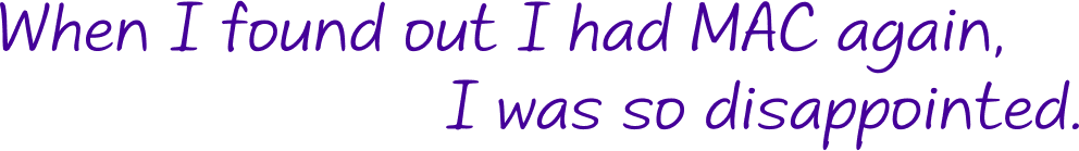 julie's perspective on her diagnosis